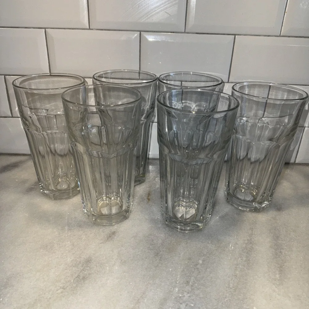 Set Of 6 VTG Libbey Duratuff Gibraltar Clear 7
